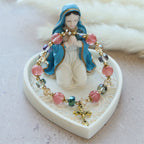 Pulsera de Cristal Rosa y Cuentas Facetadas con Crucifijo Dorado: Fe Deslumbrante Diaria