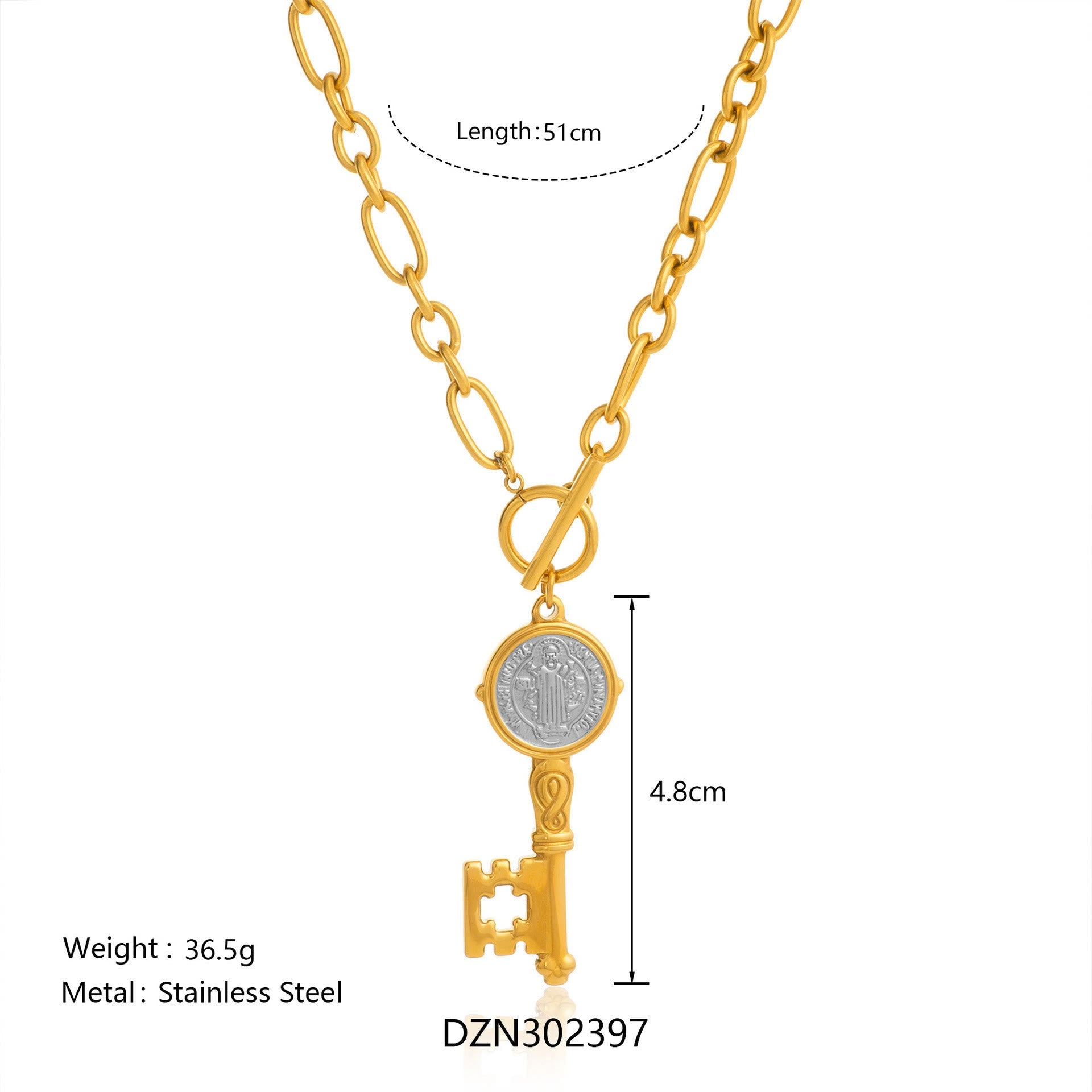 Collar con Medalla de San Benito en Dos Estilos: Devoción Firme para el Día a Día