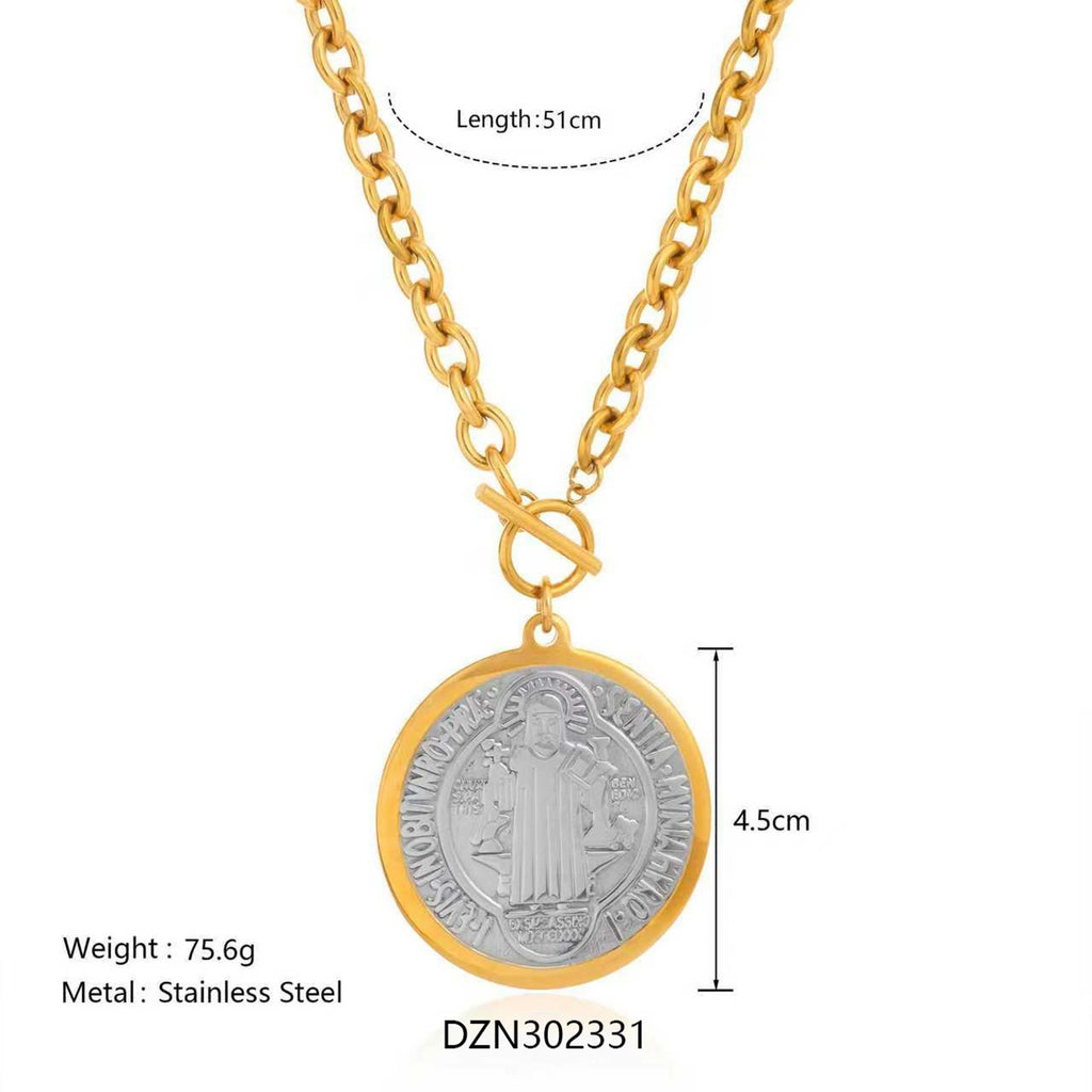Collar con Medalla de San Benito en Dos Estilos: Devoción Firme para el Día a Día