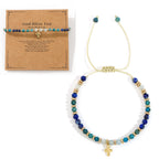 Pulsera de Piedra Natural y Cruz con Serie de Tarjetas Bíblicas: Devoción para Momentos Especiales