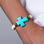 Pulsera de Cruz Texturizada Multiestilo: Devoción Marcada para el Día a Día