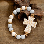 Pulsera de Cruz Texturizada Multiestilo: Devoción Marcada para el Día a Día