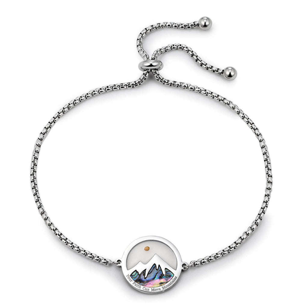 Pulsera de Semilla de Mostaza y Montaña en 2 Colores: Fe Firme para el Día a Día