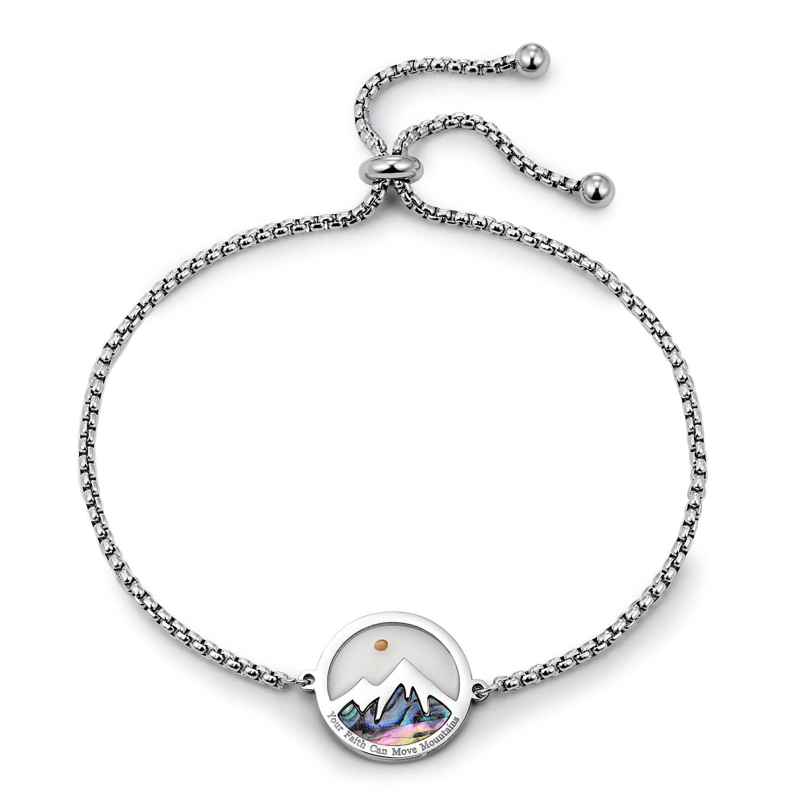 Pulsera de Semilla de Mostaza y Montaña en 2 Colores: Fe Firme para el Día a Día