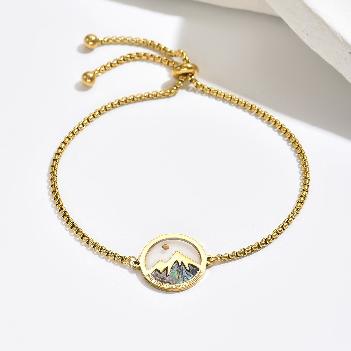 Pulsera de Semilla de Mostaza y Montaña en 2 Colores: Fe Firme para el Día a Día