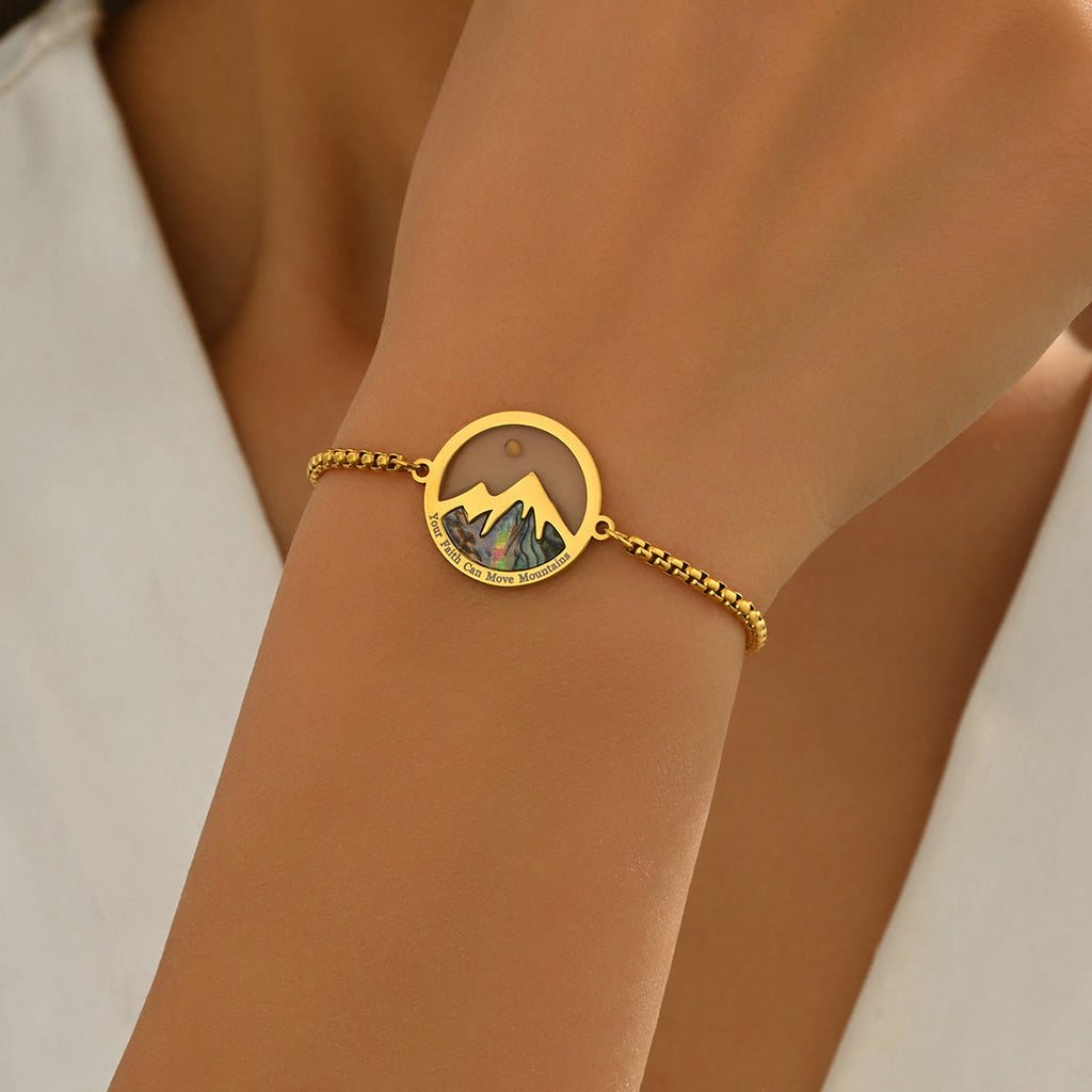 Pulsera de Semilla de Mostaza y Montaña en 2 Colores: Fe Firme para el Día a Día