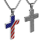 Collar de Cruz Tricolor con Bandera y Escritura: Expresión Patriótica