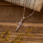 Collar Elegante con Dije de Corazón y Cruz Infinita Multicolor