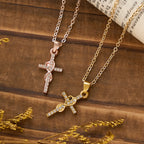 Collar Elegante con Dije de Corazón y Cruz Infinita Multicolor