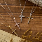 Collar Elegante con Dije de Corazón y Cruz Infinita Multicolor
