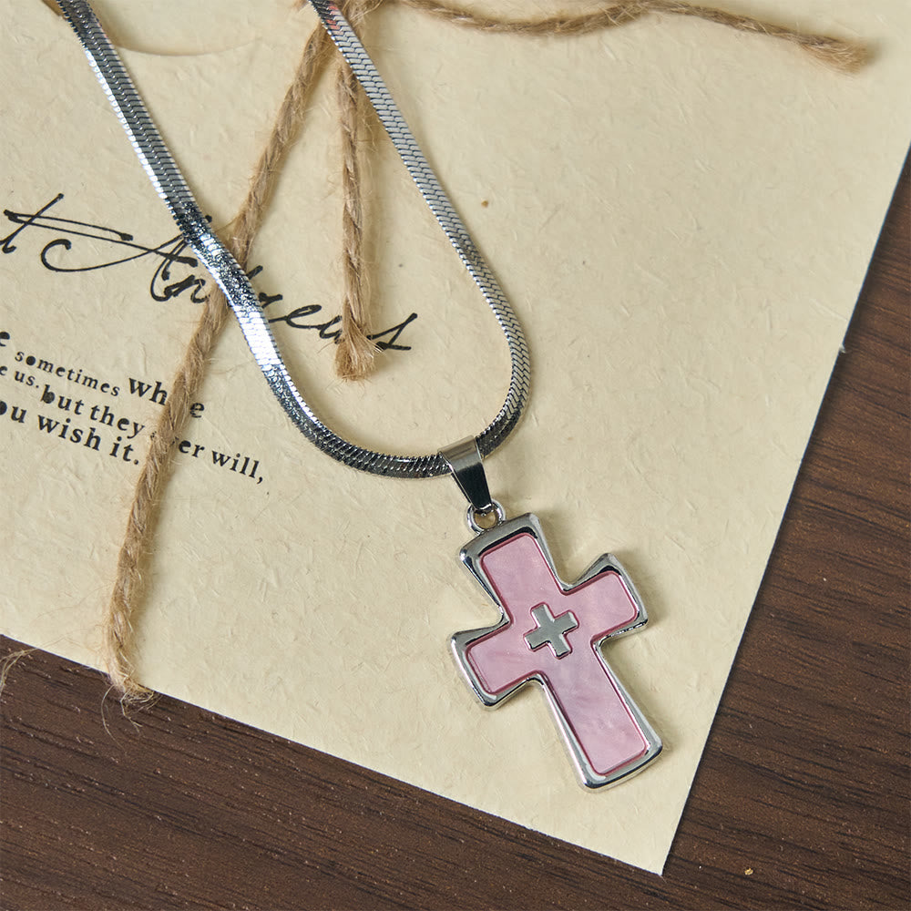 Collar de Doble Cruz en Dos Colores: Fe Firme para el Día a Día