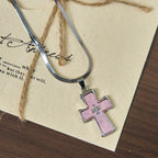 Collar de Doble Cruz en Dos Colores: Fe Firme para el Día a Día
