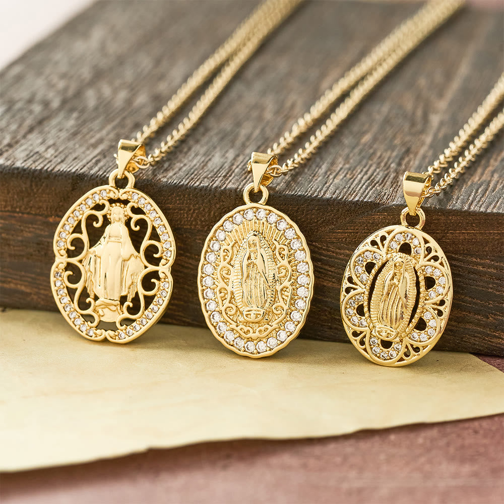 Collar de la Virgen en Tres Diseños: Compañero Firme para la Rutina Diaria