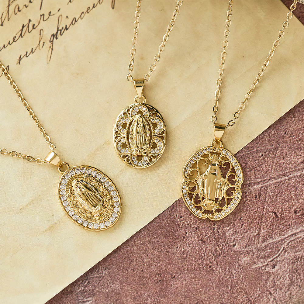 Collar de la Virgen en Tres Diseños: Compañero Firme para la Rutina Diaria