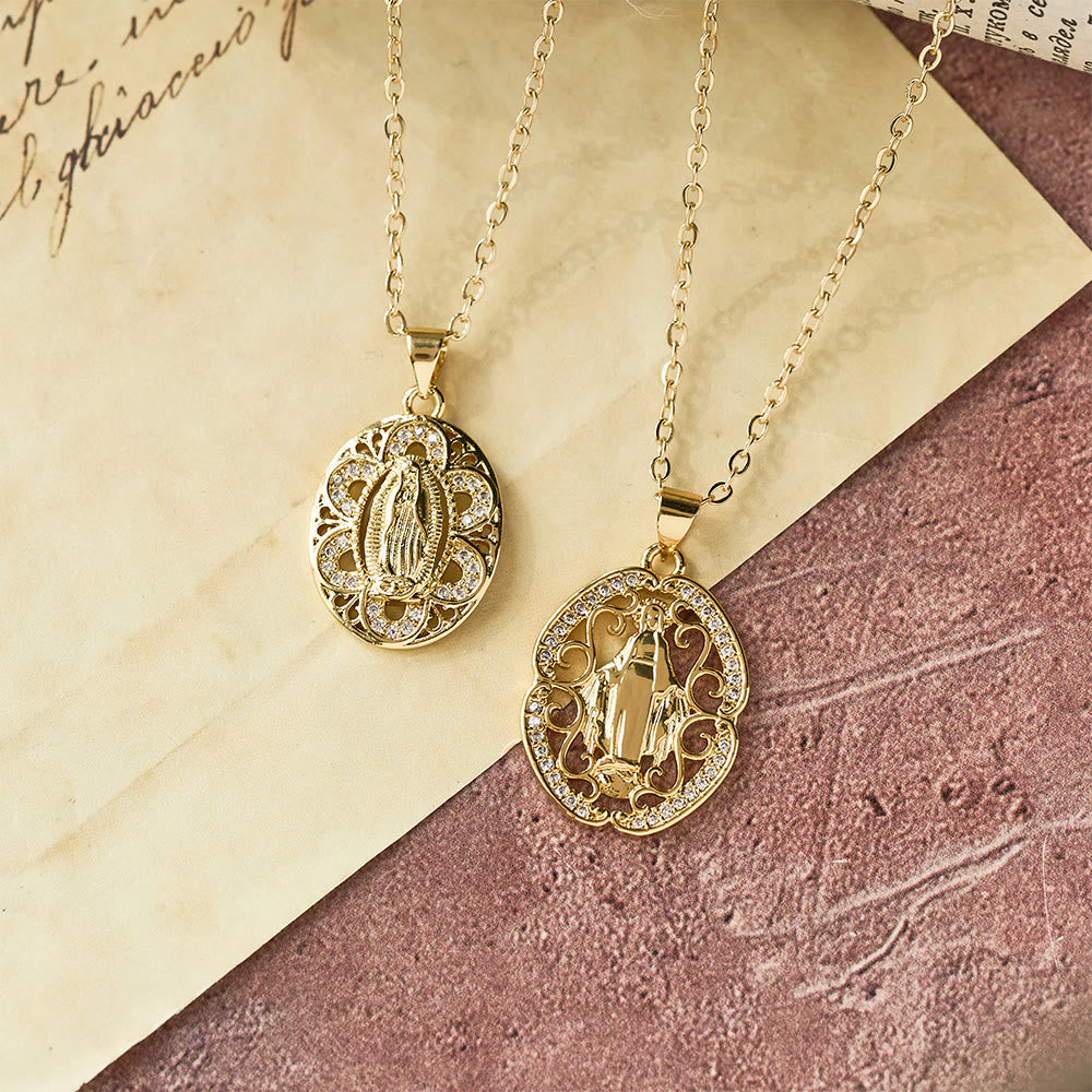 Collar de la Virgen en Tres Diseños: Compañero Firme para la Rutina Diaria