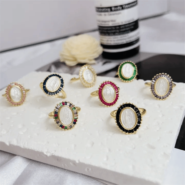 Multi-Tone Zircon Our Lady Ring