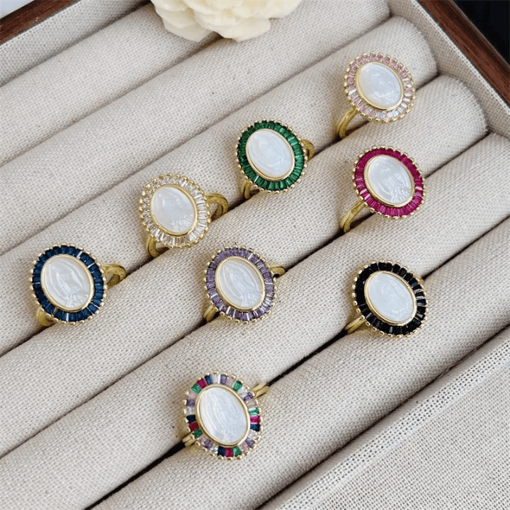 Multi-Tone Zircon Our Lady Ring