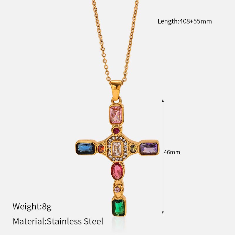 Collar de Cruz Multidiseño: Recordatorio Sereno de Su Fidelidad