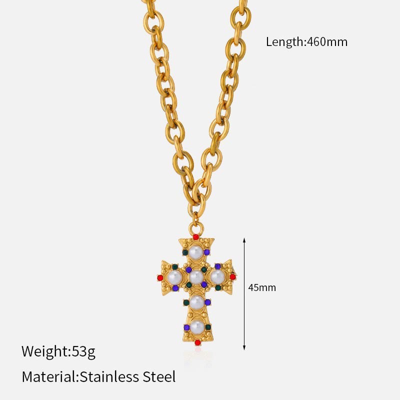 Collar de Cruz Multidiseño: Recordatorio Sereno de Su Fidelidad