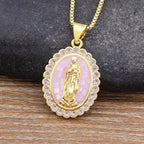 Collar de la Virgen en Tonos Suaves: Gracia que Calma los Días Ocupados