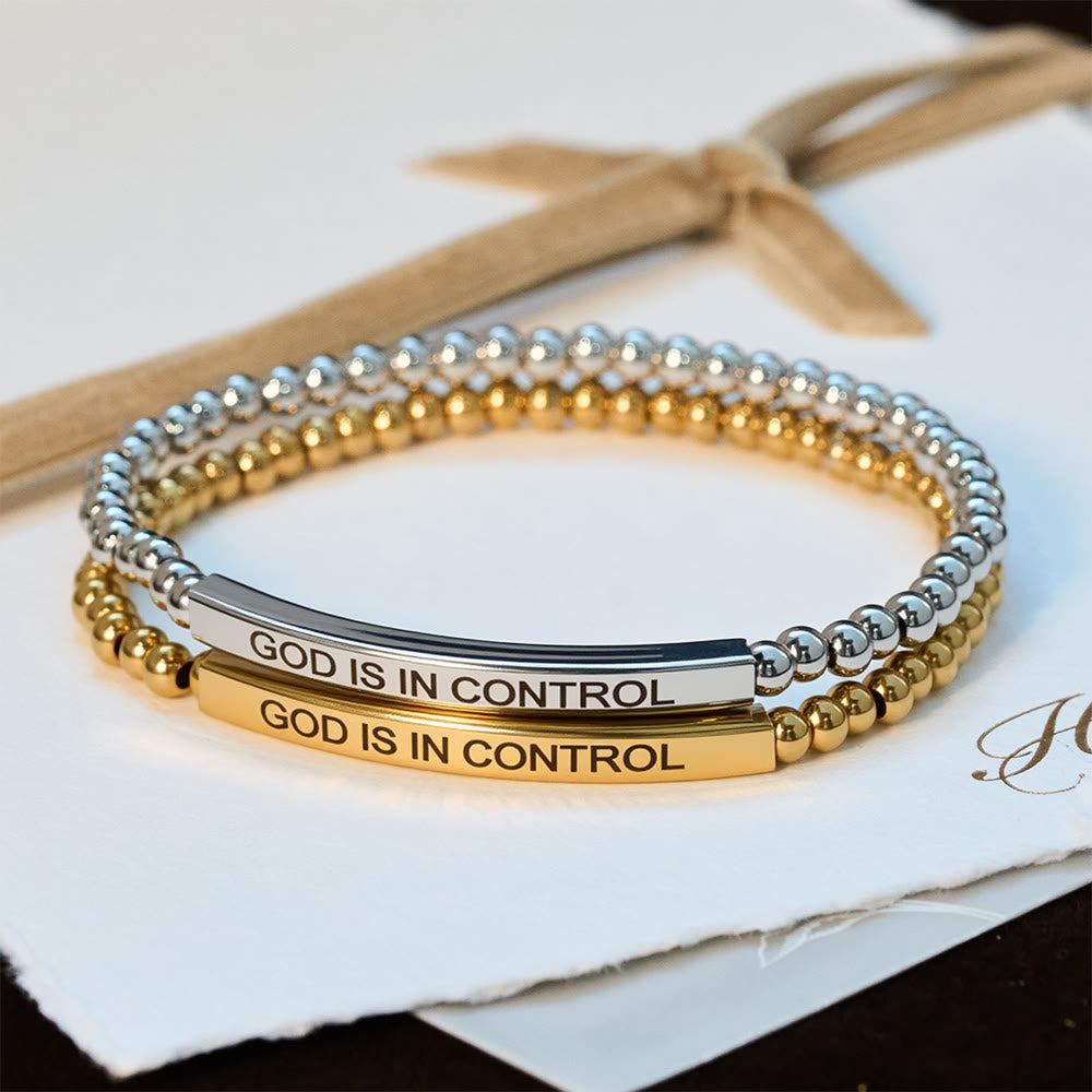 Pulsera de Cuentas "DIOS TIENE EL CONTROL": Su Soberanía para el Día a Día