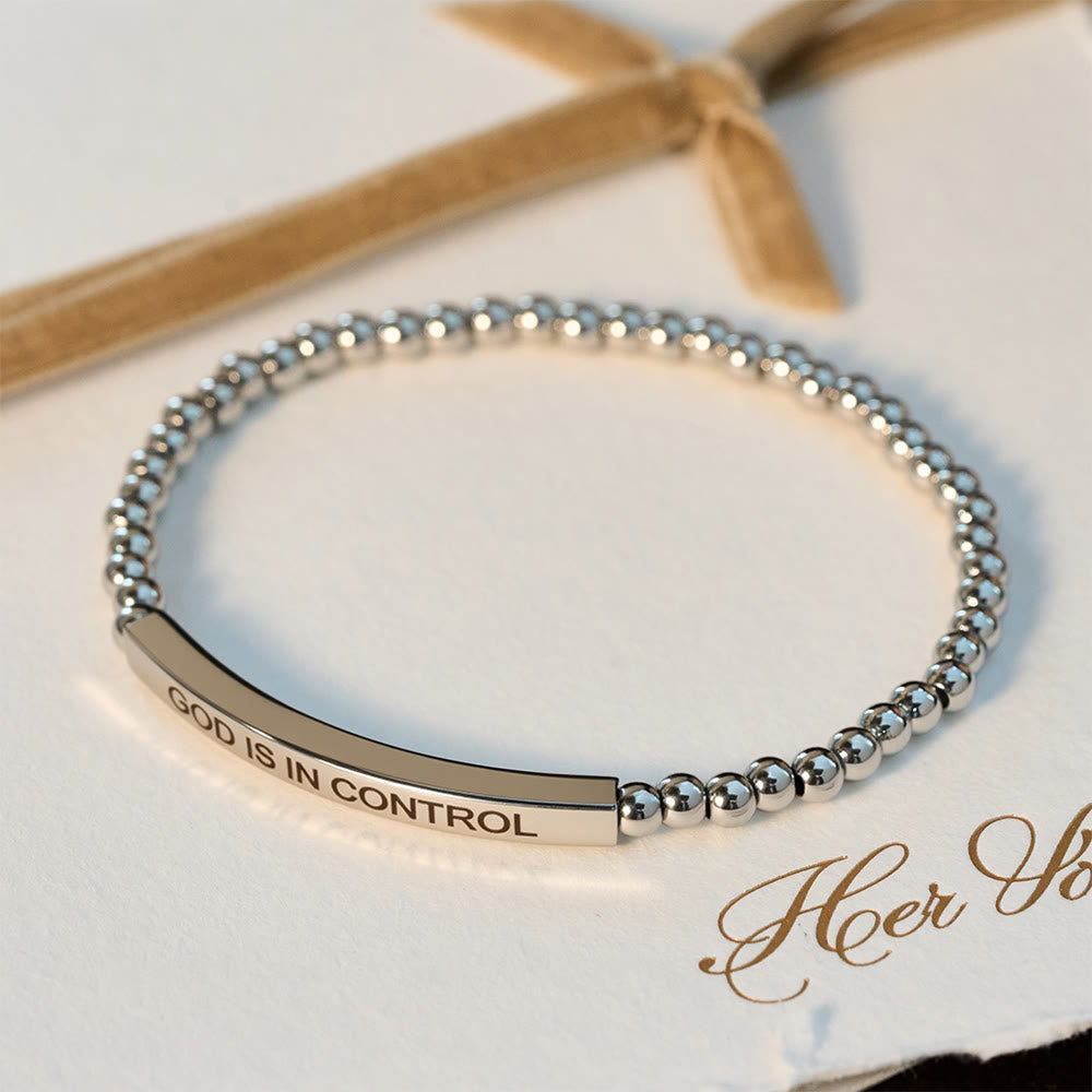 Pulsera de Cuentas "DIOS TIENE EL CONTROL": Su Soberanía para el Día a Día