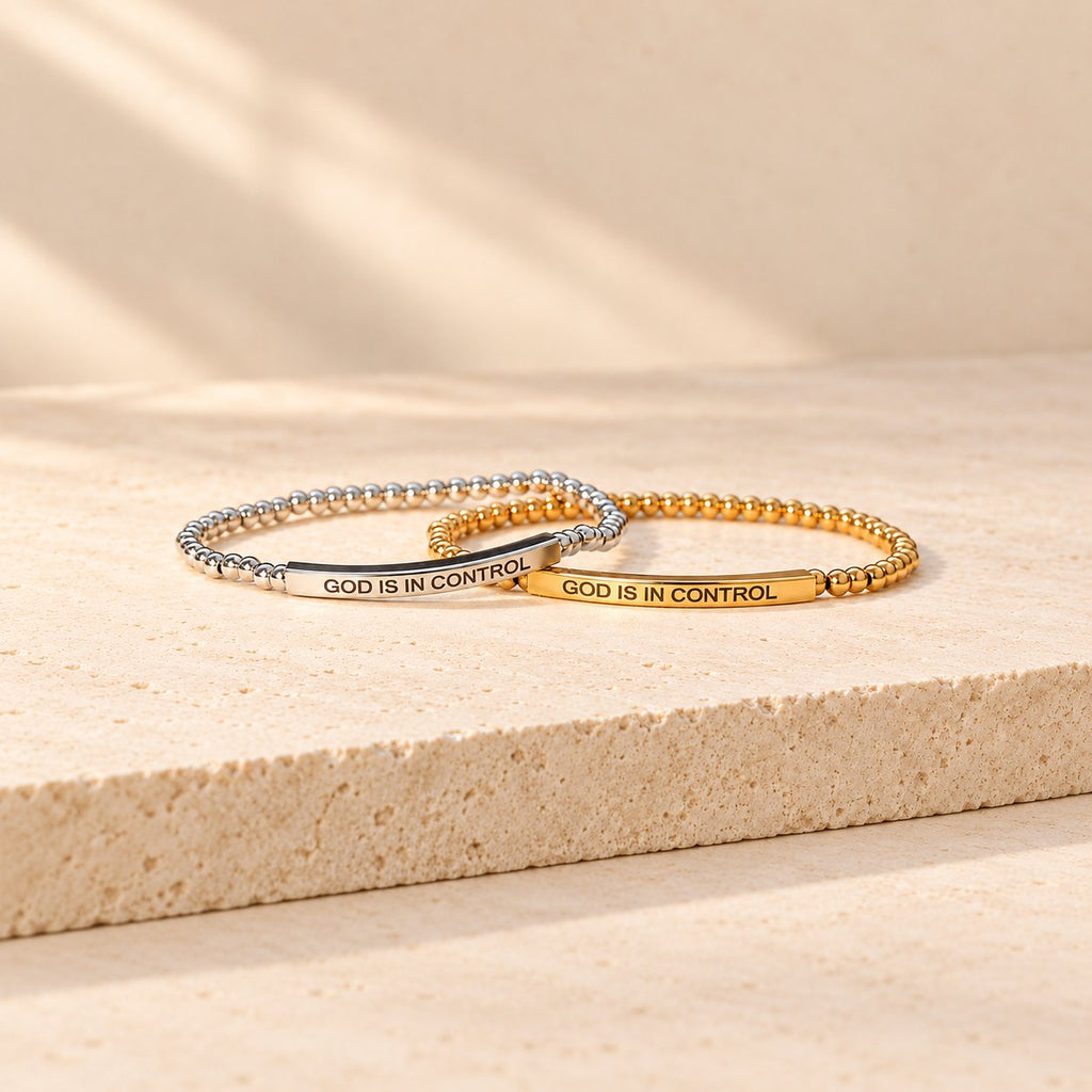 GOD IS IN CONTROL Beaded Bracelet