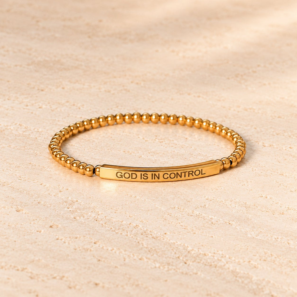 GOD IS IN CONTROL Beaded Bracelet