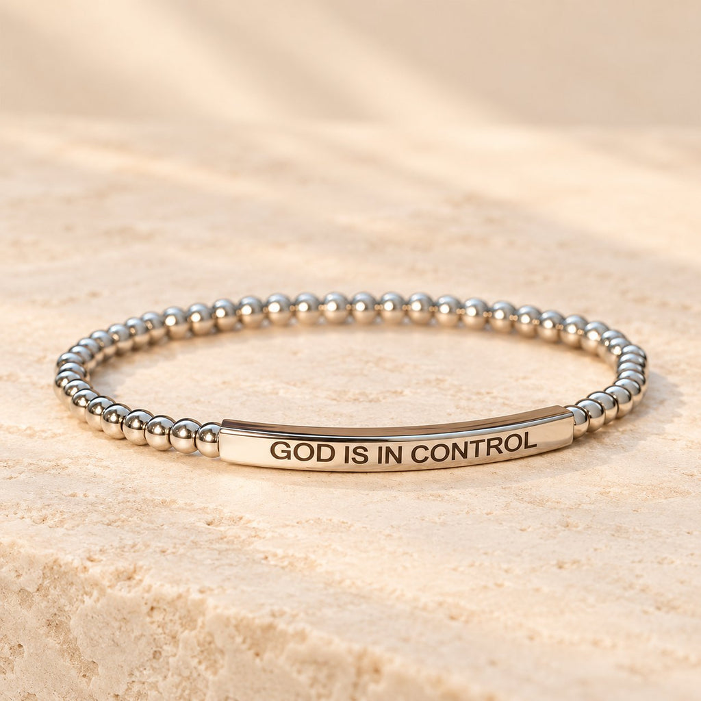 GOD IS IN CONTROL Beaded Bracelet