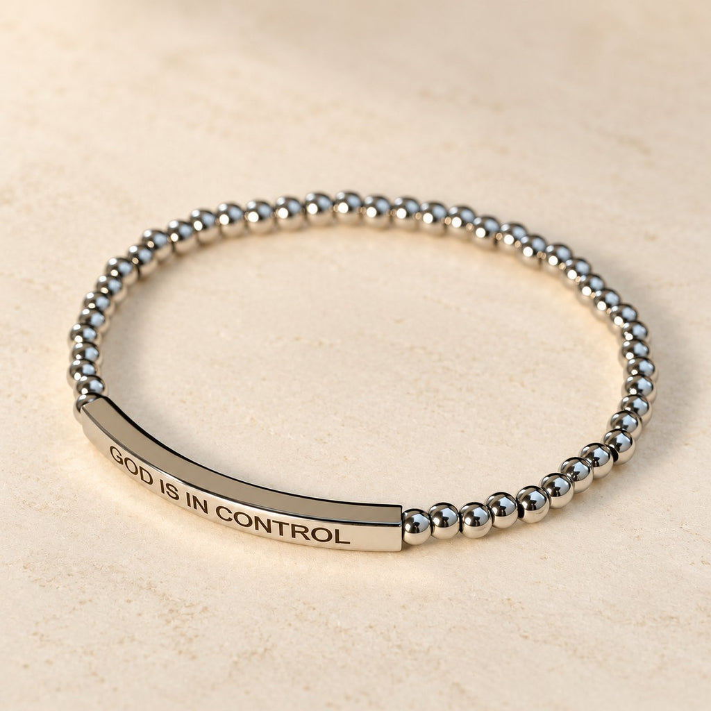 GOD IS IN CONTROL Beaded Bracelet