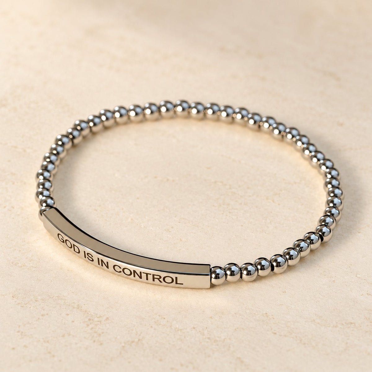 GOD IS IN CONTROL Beaded Bracelet