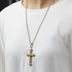 4-Colored Multi-Layered Scripture Cross Necklace