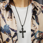4-Colored Multi-Layered Scripture Cross Necklace