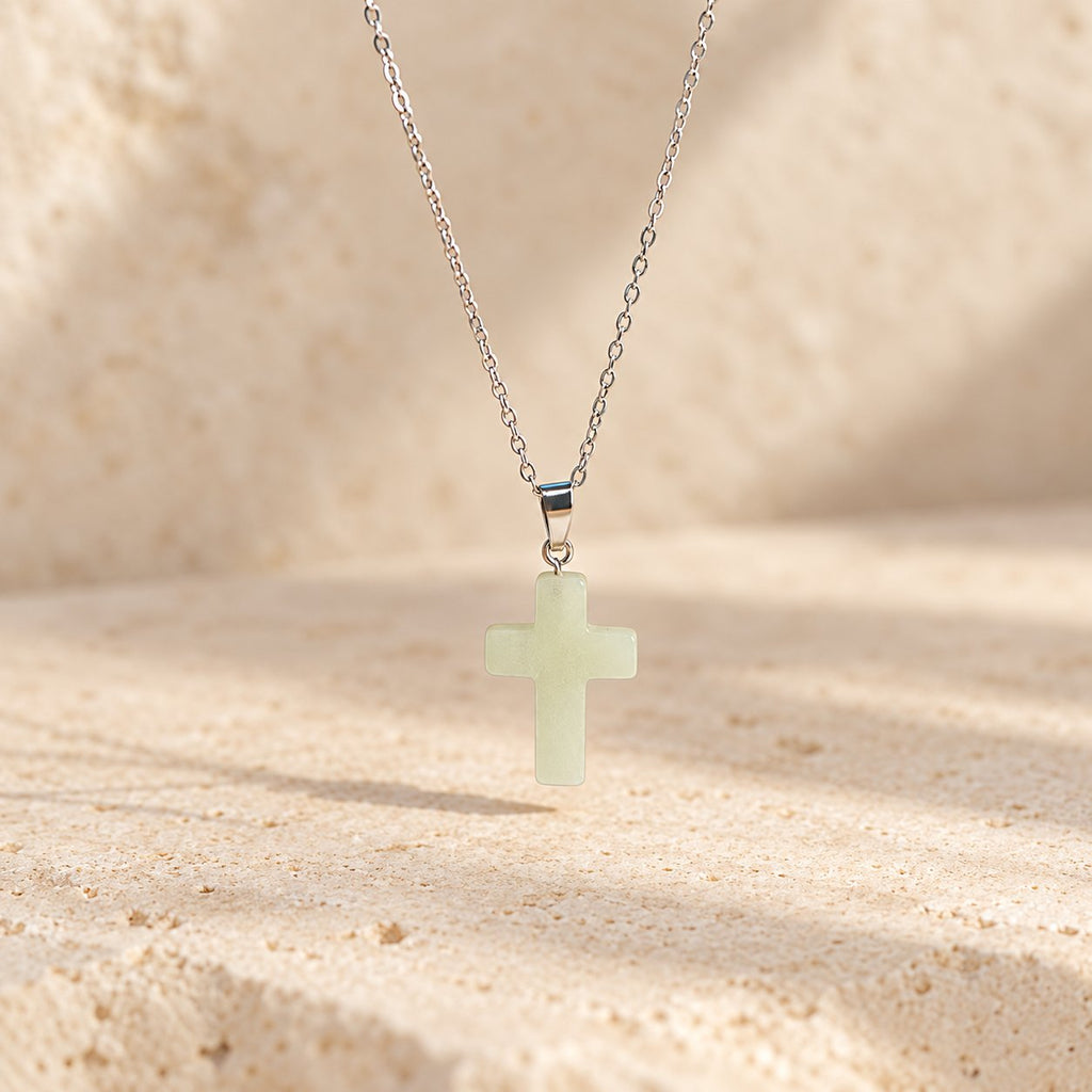 Glow-in-the-Dark Cross Necklace with Friendship Message Card