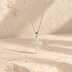Glow-in-the-Dark Cross Necklace with Friendship Message Card