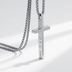 Collar de Cruz con Inscripción "Todo lo Puedo": Recordatorio Elegante de Su Fuerza