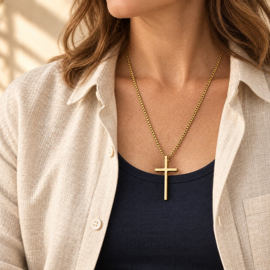 Cross Necklace with I Can Do All Things Inscription