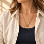 Cross Necklace with I Can Do All Things Inscription