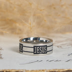 Anillo de Metal con Letras "JESÚS": Lleva Su Gracia en tu Día a Día