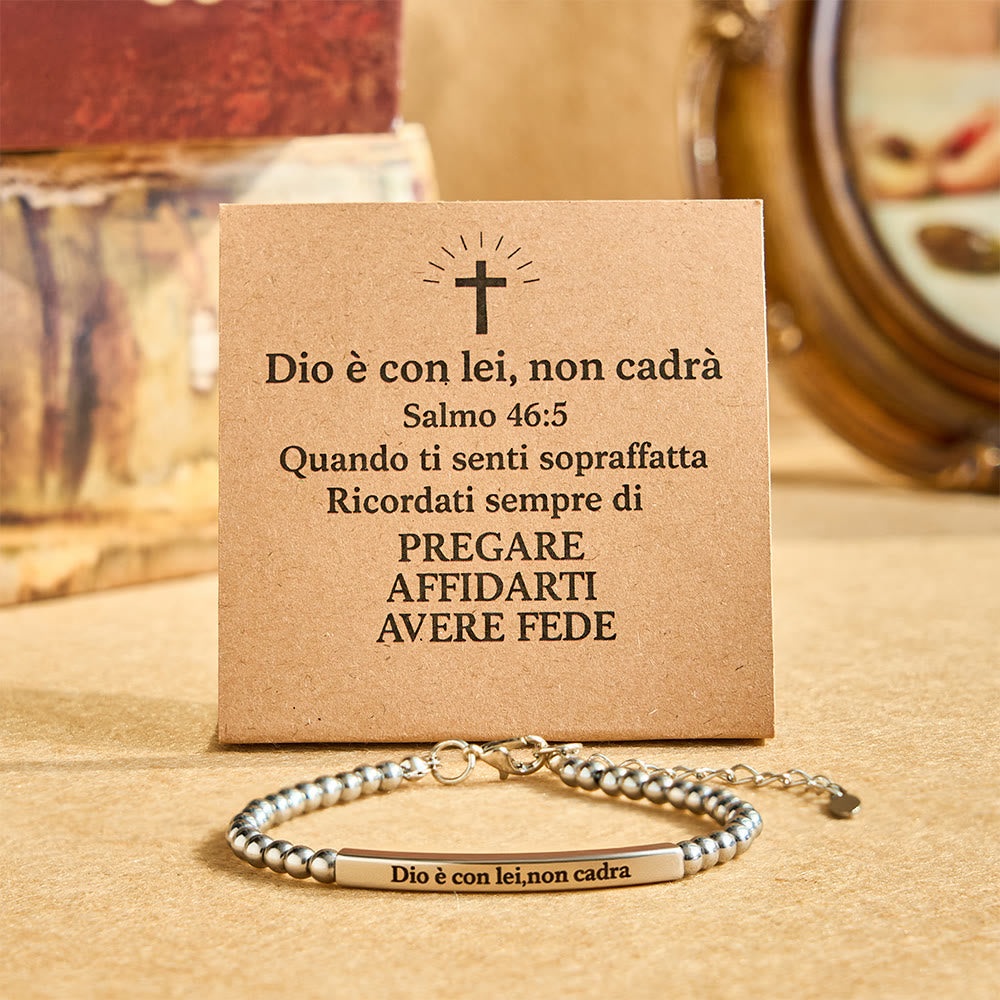 Pulsera Mateo 19:26 y Salmo 46:5: Recordatorio Sereno de la Presencia Divina