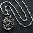 Collar con Medallón Ovalado "San Miguel Defiéndenos en la Batalla": Su Protección Valiente