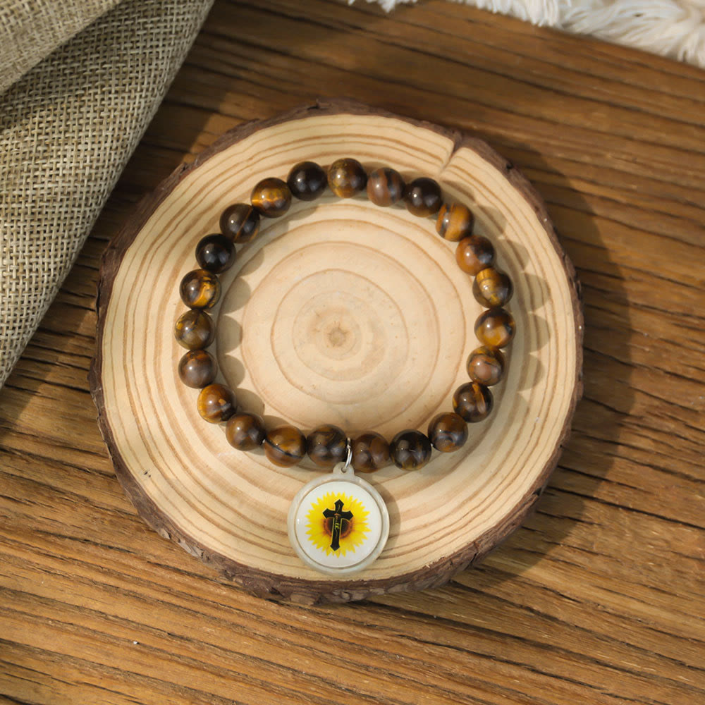 Pulsera de Piedra Natural con Versículo Bíblico y NFC: Toca y Recibe la Palabra de Jesús