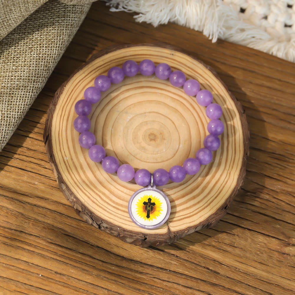 Pulsera de Piedra Natural con Versículo Bíblico y NFC: Toca y Recibe la Palabra de Jesús