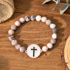Pulsera de Piedra Natural con Versículo Bíblico y NFC: Toca y Recibe la Palabra de Jesús