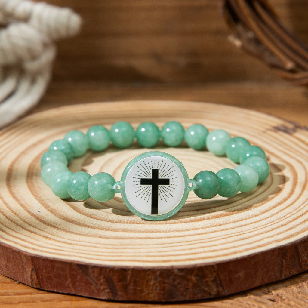Pulsera de Piedra Natural con Versículo Bíblico y NFC: Toca y Recibe la Palabra de Jesús