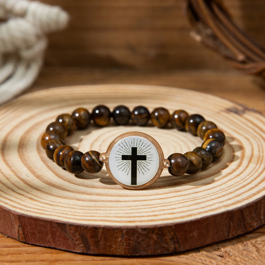 Pulsera de Piedra Natural con Versículo Bíblico y NFC: Toca y Recibe la Palabra de Jesús