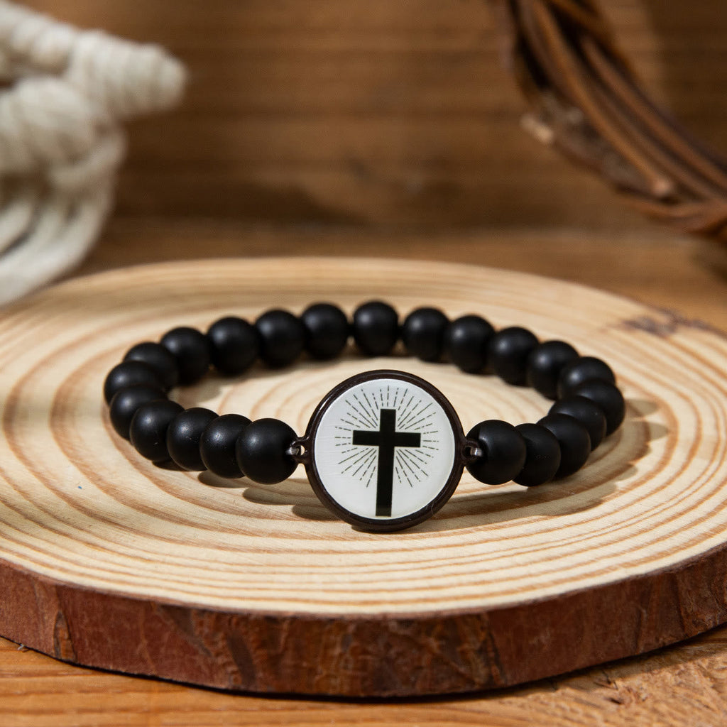 Pulsera de Piedra Natural con Versículo Bíblico y NFC: Toca y Recibe la Palabra de Jesús