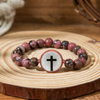 Pulsera de Piedra Natural con Versículo Bíblico y NFC: Toca y Recibe la Palabra de Jesús