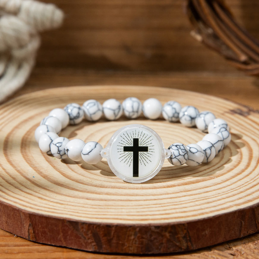Pulsera de Piedra Natural con Versículo Bíblico y NFC: Toca y Recibe la Palabra de Jesús