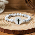 Pulsera de Piedra Natural con Versículo Bíblico y NFC: Toca y Recibe la Palabra de Jesús